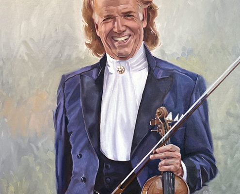 portret schilderij olieverf André Rieu