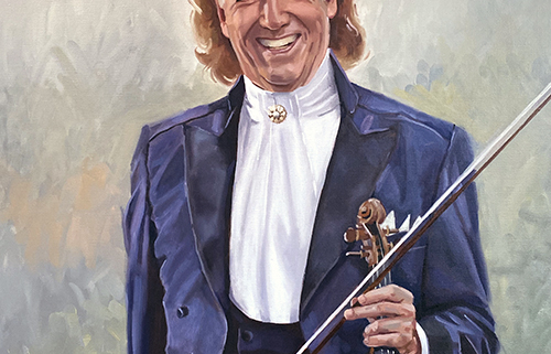 portret schilderij olieverf André Rieu