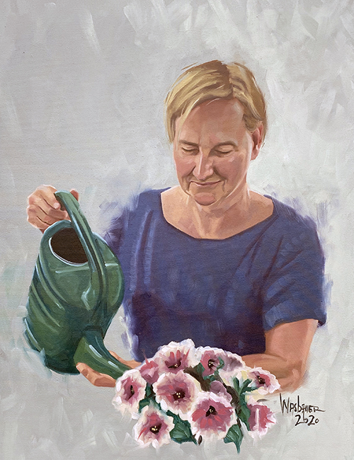portret schilderij olieverf Birgit Gijsbers