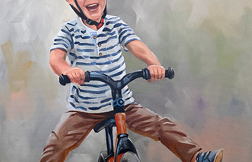 portret schilderij olieverf kinderen