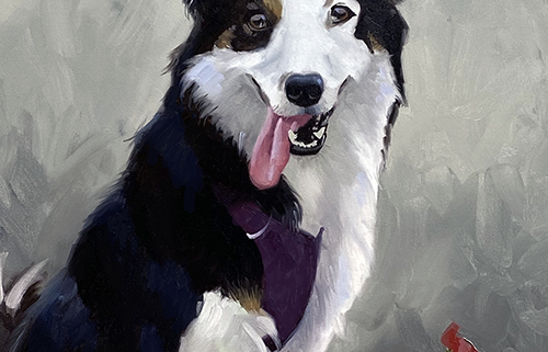 portret schilderij olieverf Molly