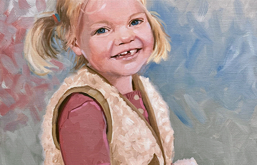 portret schilderij olieverf Rosalie