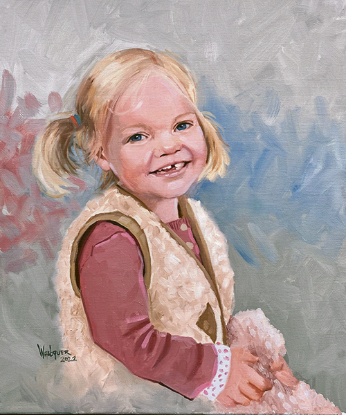 portret schilderij olieverf Rosalie