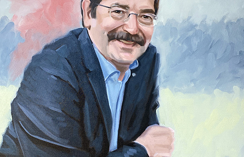 portret schilderij olieverf Theo Bovens