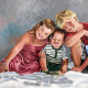 portret schilderij olieverf kinderen Kyara Jayden Connor